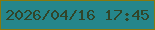 文字の大きさ：4、枠の色：88780d、背景の色：25868b、文字の色：314529 無料ブログパーツのブログ時計