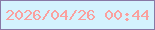 文字の大きさ：5、枠の色：8878a5、背景の色：d4f2fd、文字の色：faa09e 無料ブログパーツのブログ時計