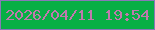 文字の大きさ：5、枠の色：8878b8、背景の色：07af45、文字の色：c179ad 無料ブログパーツのブログ時計