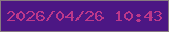 文字の大きさ：3、枠の色：887b80、背景の色：4c1784、文字の色：bc388b 無料ブログパーツのブログ時計
