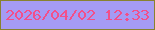 文字の大きさ：5、枠の色：88822f、背景の色：a59bf4、文字の色：f24f8a 無料ブログパーツのブログ時計