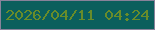 文字の大きさ：1、枠の色：88829a、背景の色：0b5f5d、文字の色：698c2a 無料ブログパーツのブログ時計