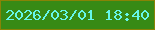 文字の大きさ：3、枠の色：888306、背景の色：378a15、文字の色：66f6eb 無料ブログパーツのブログ時計