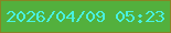 文字の大きさ：3、枠の色：888425、背景の色：53b03d、文字の色：48f1df 無料ブログパーツのブログ時計