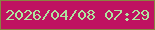 文字の大きさ：4、枠の色：888441、背景の色：bf1261、文字の色：afe49f 無料ブログパーツのブログ時計