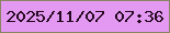 文字の大きさ：5、枠の色：888461、背景の色：e399f1、文字の色：260a21 無料ブログパーツのブログ時計