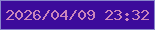 文字の大きさ：4、枠の色：8885cb、背景の色：3c0b9b、文字の色：cb85bc 無料ブログパーツのブログ時計