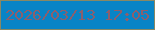 文字の大きさ：4、枠の色：888864、背景の色：0884c6、文字の色：8b5f6d 無料ブログパーツのブログ時計