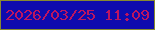 文字の大きさ：3、枠の色：888a2f、背景の色：0f0bae、文字の色：bd1560 無料ブログパーツのブログ時計