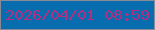 文字の大きさ：3、枠の色：888a97、背景の色：086daf、文字の色：b42e82 無料ブログパーツのブログ時計