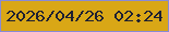 文字の大きさ：3、枠の色：888ad5、背景の色：d9a716、文字の色：1e2032 無料ブログパーツのブログ時計