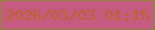文字の大きさ：4、枠の色：888b31、背景の色：c65b81、文字の色：be6220 無料ブログパーツのブログ時計