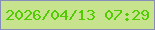 文字の大きさ：2、枠の色：888cbb、背景の色：c8e38d、文字の色：52cb05 無料ブログパーツのブログ時計