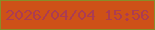 文字の大きさ：2、枠の色：888d28、背景の色：ce5118、文字の色：ac3c52 無料ブログパーツのブログ時計