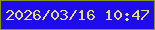 文字の大きさ：5、枠の色：889319、背景の色：1e0ceb、文字の色：e8dc84 無料ブログパーツのブログ時計
