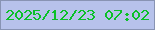 文字の大きさ：4、枠の色：8893b3、背景の色：b7c2eb、文字の色：0bc028 無料ブログパーツのブログ時計