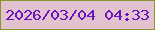 文字の大きさ：4、枠の色：88942e、背景の色：e2c2ce、文字の色：6a13bf 無料ブログパーツのブログ時計