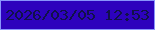 文字の大きさ：1、枠の色：8894fc、背景の色：2d02bd、文字の色：11114a 無料ブログパーツのブログ時計