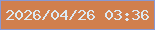 文字の大きさ：4、枠の色：8898d2、背景の色：d17f4d、文字の色：dce9f3 無料ブログパーツのブログ時計