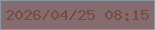 文字の大きさ：5、枠の色：8899a6、背景の色：856c70、文字の色：764d3d 無料ブログパーツのブログ時計