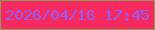 文字の大きさ：1、枠の色：889c57、背景の色：f62a61、文字の色：945cf6 無料ブログパーツのブログ時計