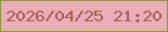 文字の大きさ：1、枠の色：889e2e、背景の色：e9aeb7、文字の色：a25e55 無料ブログパーツのブログ時計