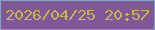 文字の大きさ：1、枠の色：889ec2、背景の色：805898、文字の色：beb84d 無料ブログパーツのブログ時計