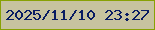 文字の大きさ：5、枠の色：88a104、背景の色：c7c39f、文字の色：091c62 無料ブログパーツのブログ時計