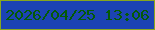 文字の大きさ：3、枠の色：88a71e、背景の色：1c43b4、文字の色：045a07 無料ブログパーツのブログ時計