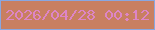 文字の大きさ：1、枠の色：88a7e1、背景の色：c87f61、文字の色：dd85c6 無料ブログパーツのブログ時計