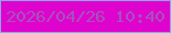 文字の大きさ：3、枠の色：88a7ea、背景の色：df03ce、文字の色：a453bb 無料ブログパーツのブログ時計