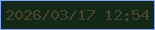 文字の大きさ：1、枠の色：88a7f9、背景の色：142817、文字の色：49452d 無料ブログパーツのブログ時計