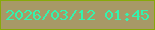 文字の大きさ：2、枠の色：88a90a、背景の色：a79967、文字の色：32f4af 無料ブログパーツのブログ時計