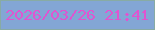文字の大きさ：2、枠の色：88aba4、背景の色：83a6d5、文字の色：df55d0 無料ブログパーツのブログ時計