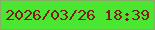 文字の大きさ：4、枠の色：88ad64、背景の色：4be631、文字の色：801b16 無料ブログパーツのブログ時計