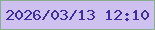 文字の大きさ：1、枠の色：88ad8f、背景の色：cec1f0、文字の色：3d2d9d 無料ブログパーツのブログ時計