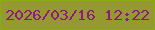 文字の大きさ：2、枠の色：88ae0c、背景の色：969932、文字の色：91197e 無料ブログパーツのブログ時計