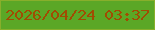 文字の大きさ：5、枠の色：88af2b、背景の色：5ba726、文字の色：a14c02 無料ブログパーツのブログ時計