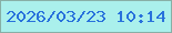 文字の大きさ：4、枠の色：88afa6、背景の色：aaf0ec、文字の色：2871dc 無料ブログパーツのブログ時計