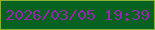文字の大きさ：3、枠の色：88b237、背景の色：076120、文字の色：9329aa 無料ブログパーツのブログ時計