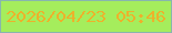 文字の大きさ：3、枠の色：88b6ad、背景の色：a5ed5c、文字の色：edb12b 無料ブログパーツのブログ時計