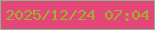 文字の大きさ：3、枠の色：88b78f、背景の色：e54679、文字の色：a0b12b 無料ブログパーツのブログ時計