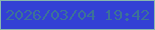 文字の大きさ：3、枠の色：88b7ae、背景の色：3340d4、文字の色：3c7298 無料ブログパーツのブログ時計