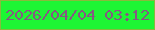 文字の大きさ：3、枠の色：88ba3c、背景の色：1df534、文字の色：865882 無料ブログパーツのブログ時計