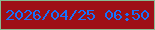 文字の大きさ：1、枠の色：88bb92、背景の色：9e0f17、文字の色：1672fc 無料ブログパーツのブログ時計