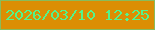 文字の大きさ：5、枠の色：88bc5b、背景の色：db8e04、文字の色：53f48c 無料ブログパーツのブログ時計