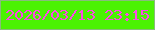 文字の大きさ：3、枠の色：88bc7c、背景の色：4bf203、文字の色：fd4ae6 無料ブログパーツのブログ時計