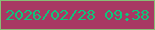 文字の大きさ：4、枠の色：88bd75、背景の色：a83863、文字の色：10c57b 無料ブログパーツのブログ時計
