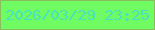文字の大きさ：1、枠の色：88be5e、背景の色：6ffb61、文字の色：47e2be 無料ブログパーツのブログ時計