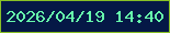 文字の大きさ：2、枠の色：88c026、背景の色：051846、文字の色：66fbac 無料ブログパーツのブログ時計